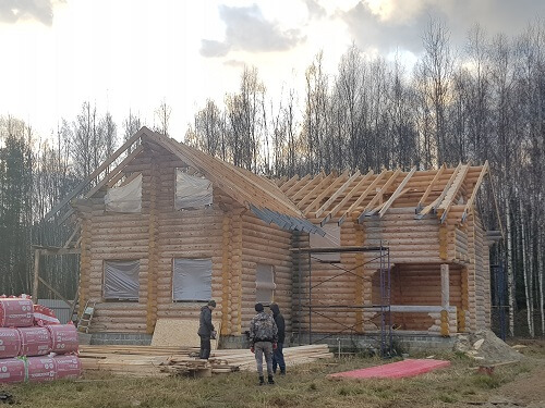 Установка стропильной системы в Смолевичах